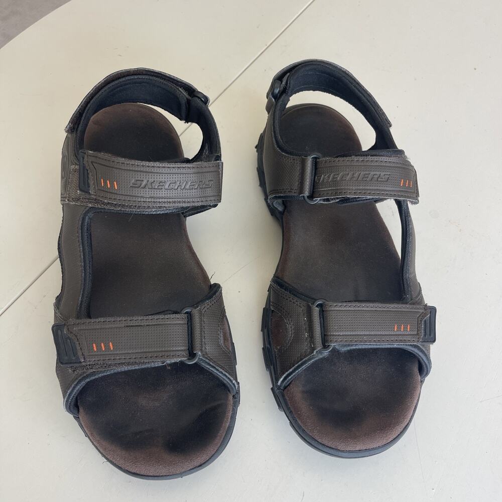Skechers Garver Louden Men’s Sandals Brown Fisherman Comfort Sport Outdoor US 11